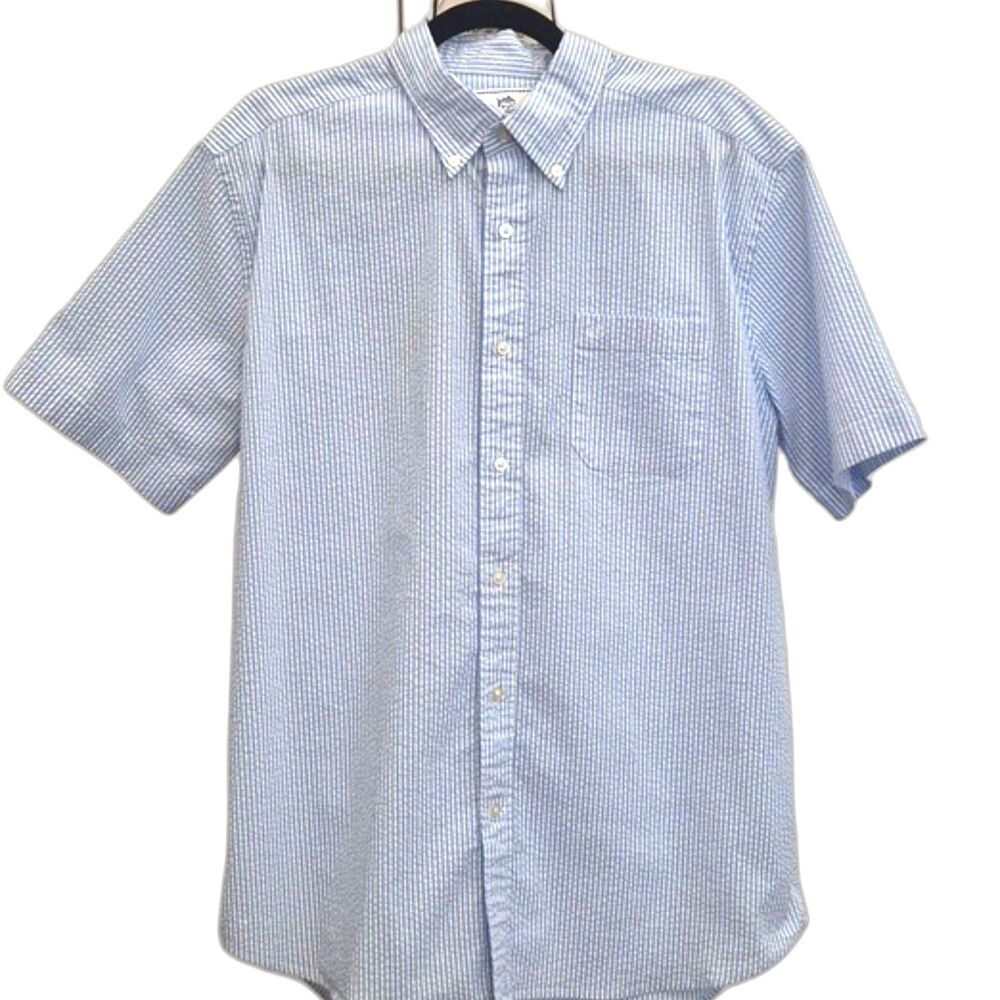 Southern Tide Blue Checkered Casual Button Down Shirt